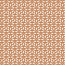 Stenciled Blooms in Mahogany