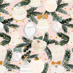 Large Ornaments in Light Blush