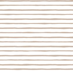 Artisan Stripe in Sand on White