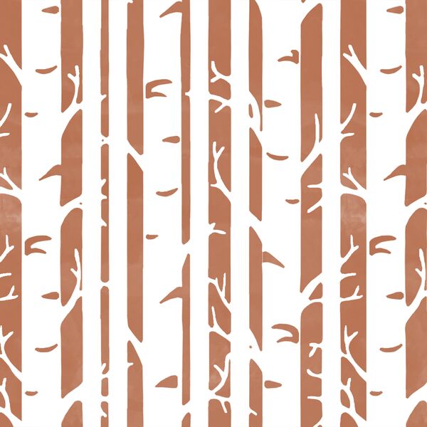 Birches in Terracotta