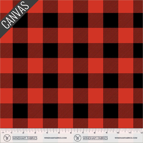 Buffalo Plaid Canvas in Red