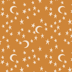 Moonlit Stars in Orange