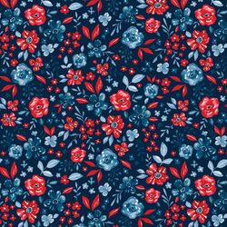 American Garden in Dark Blue
