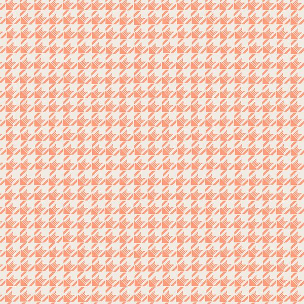 Striped Houndstooth in Coral Pink
