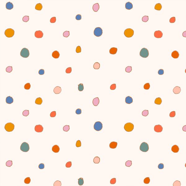 Vibrant Polka Dots in Retro