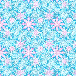 Little Poinciana Snowflakes in Biscayne Blue