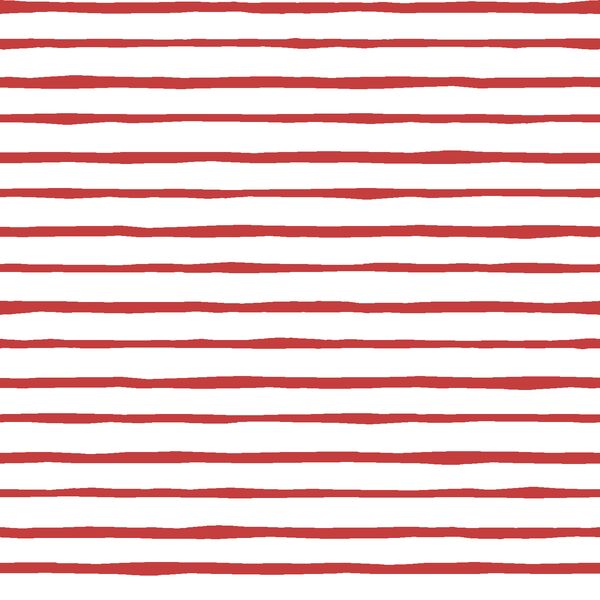 Artisan Stripe in Geranium on White