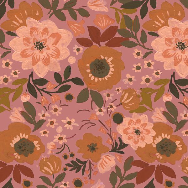 Large Lisa Floral in Autumn Rose