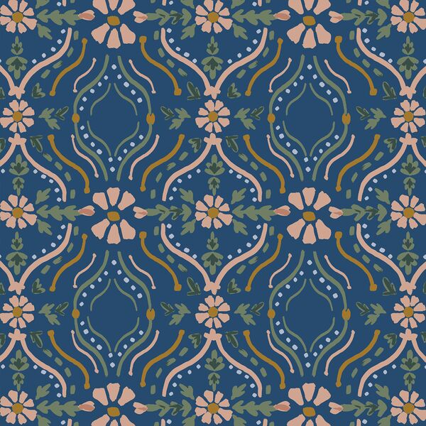 Painted Damask in Lake
