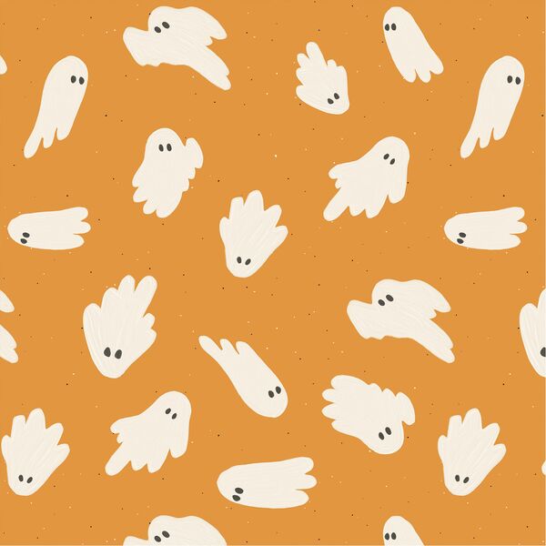 Ghosts in Pumpkin Orange