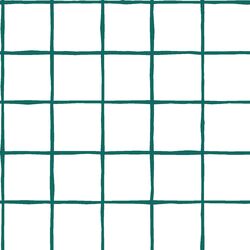 Windowpane in Emerald on White