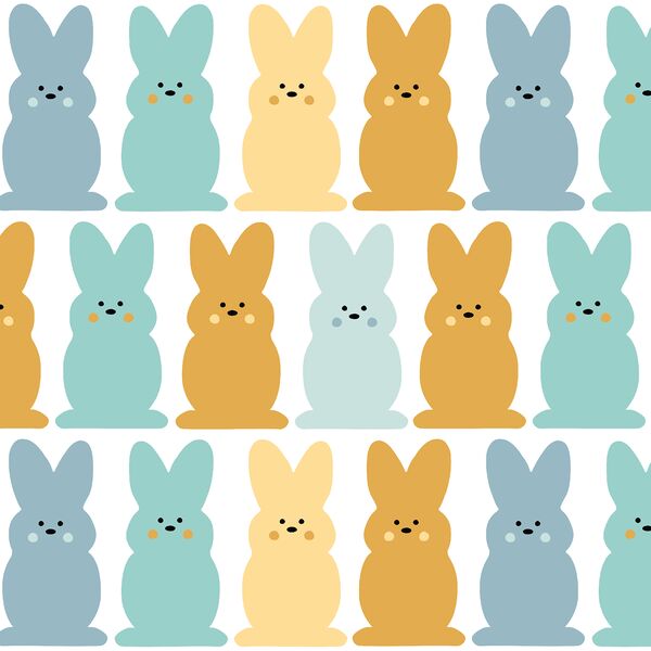 Large Bunnies in Blues