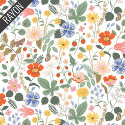 Strawberry Fields Rayon in Ivory