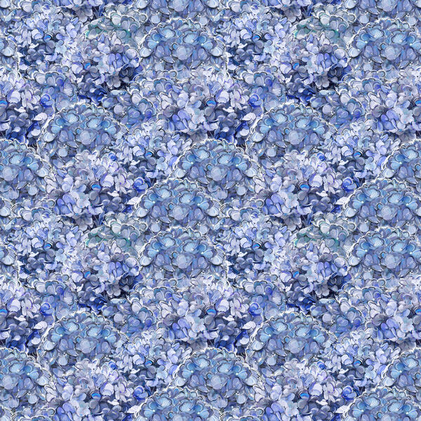 Packed Hydrangeas in Blue