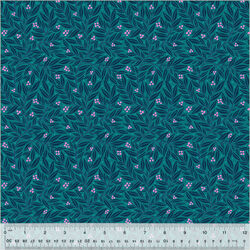 Vines and Berries in Teal