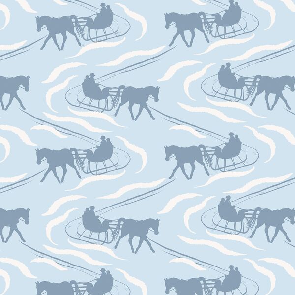 One Horse Sleigh in Powder Blue