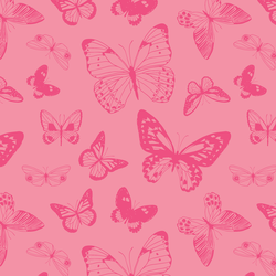 Summer Butterflies in Raspberry Pink