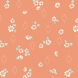 Ditsy Strawberry Flower in Peach