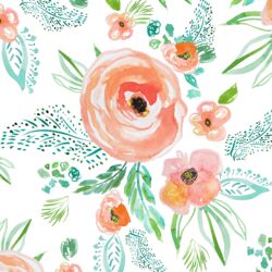 Summer Florals in Coral