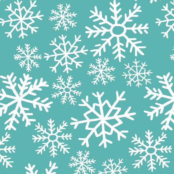 Dashing Through the Snow in Seafoam