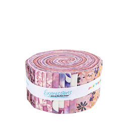 Expressions Batiks 2.5" Strip Roll in Wildflowers A