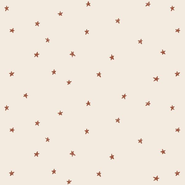 Celestial Stars in Rust Red on Egret