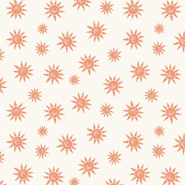 Sunny Days in Peach on Cream