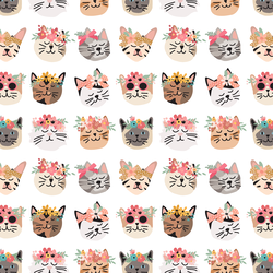 Flower Cats in Boho