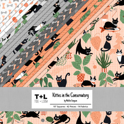 Kitties in the Conservatory 10" Square Pack