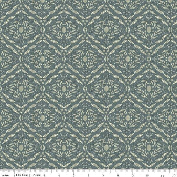 Damask in Teal