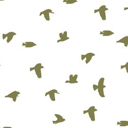 Flock Silhouette in Jungle on White