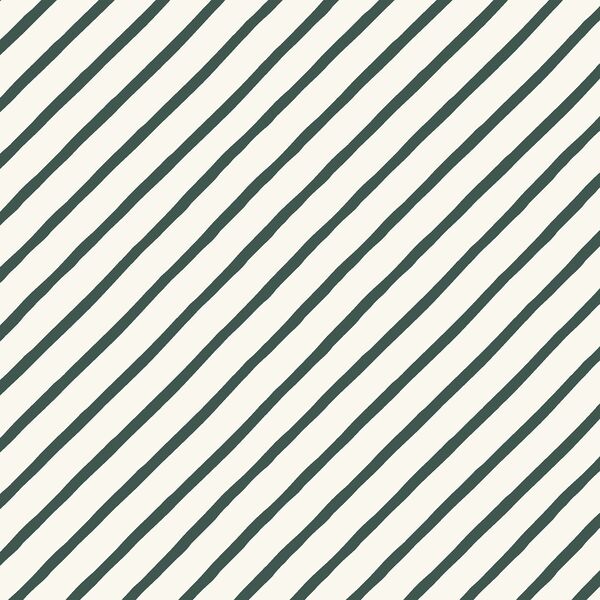 Sweet Candy Stripe in Garden Green on Cream