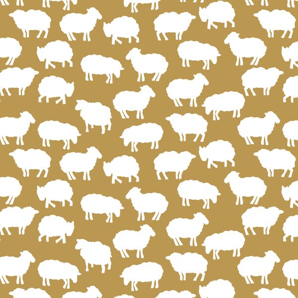 Sheep Silhouette in Marigold