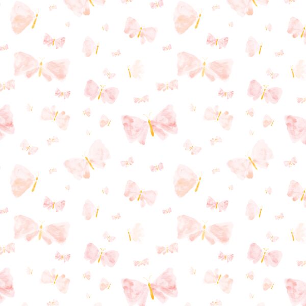 Spring Butterflies in White