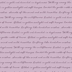 Vintage Script in Lilac