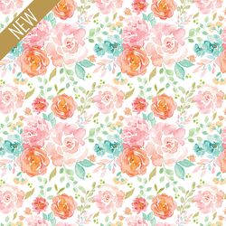 Little Rainbow Floral in Rosie