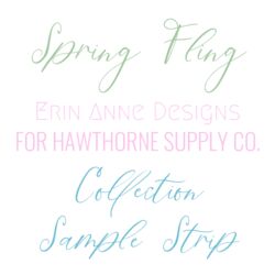 Spring Fling Sample Strip