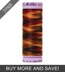 Elegante (9075-9863) - Silk Finish Cotton Multi 50wt - 109 Yards (3 Pack)