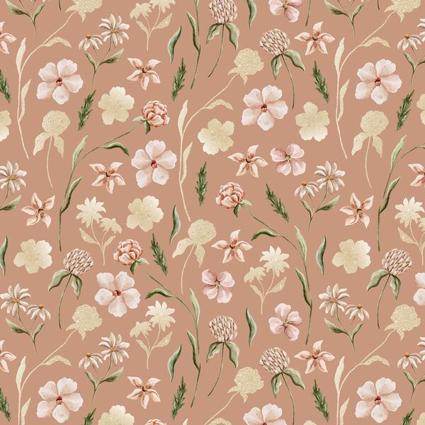 Flower Field in Vintage Meadow