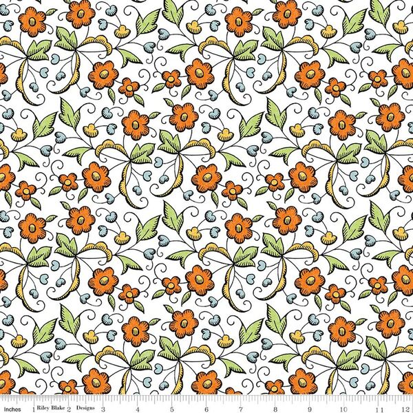 Fall Floral in White