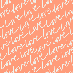 Words of Love in Coral Pink