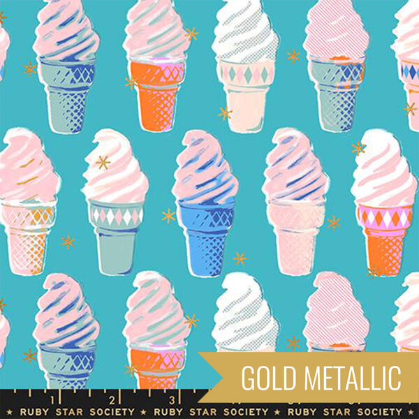 Ice Cream in Turquoise Metallic