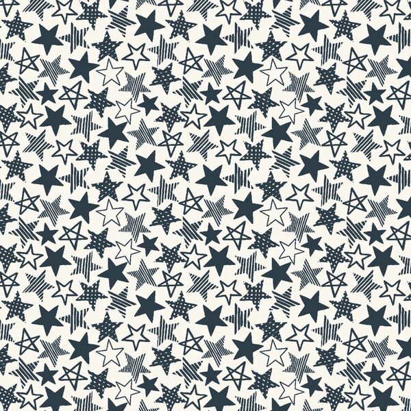 Stars in Your Eyes in Sea Blue on Ivory