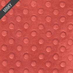 Minky Dimple Dot in Poppy