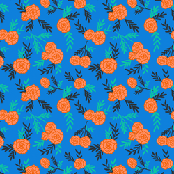 Marigold Bouquets in Azul