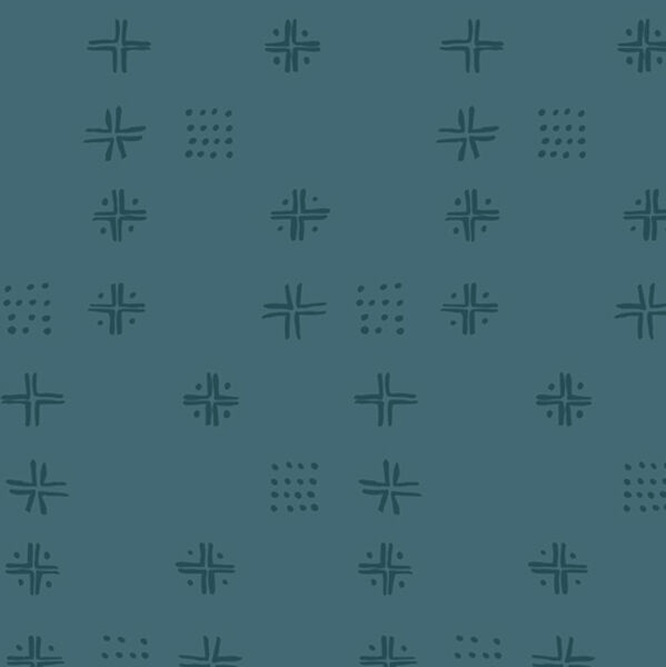 Mudcloth in Teal