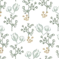 Large Woodland Botanicals in Pine Forest