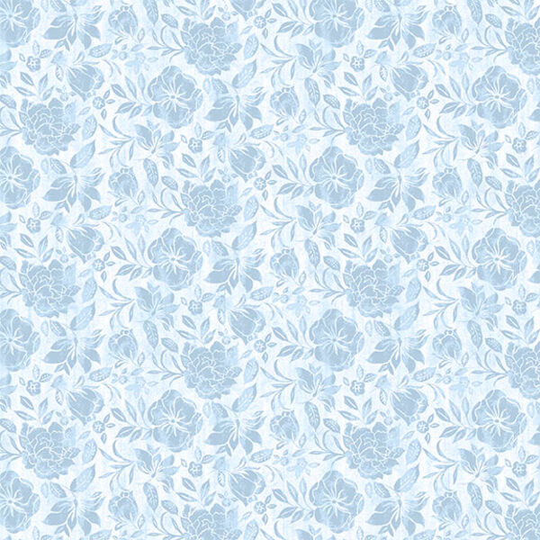 Tonal Floral in Blue