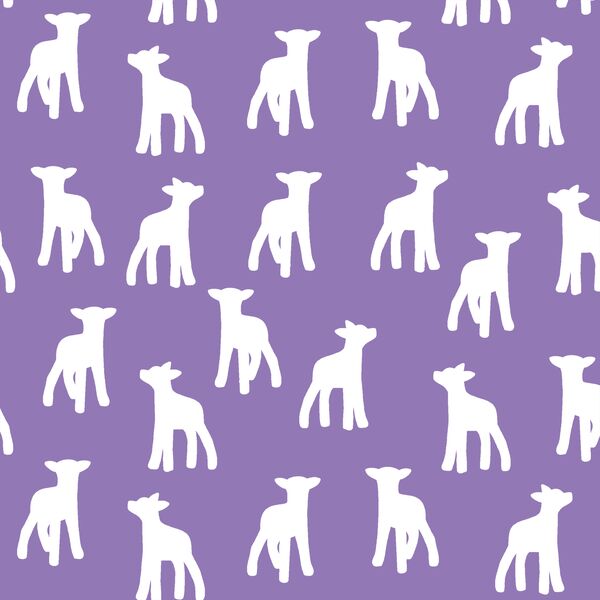 Lamb Silhouette in Amethyst