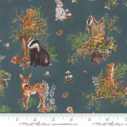 Woodland Tales Beneath the Trees in Indigo